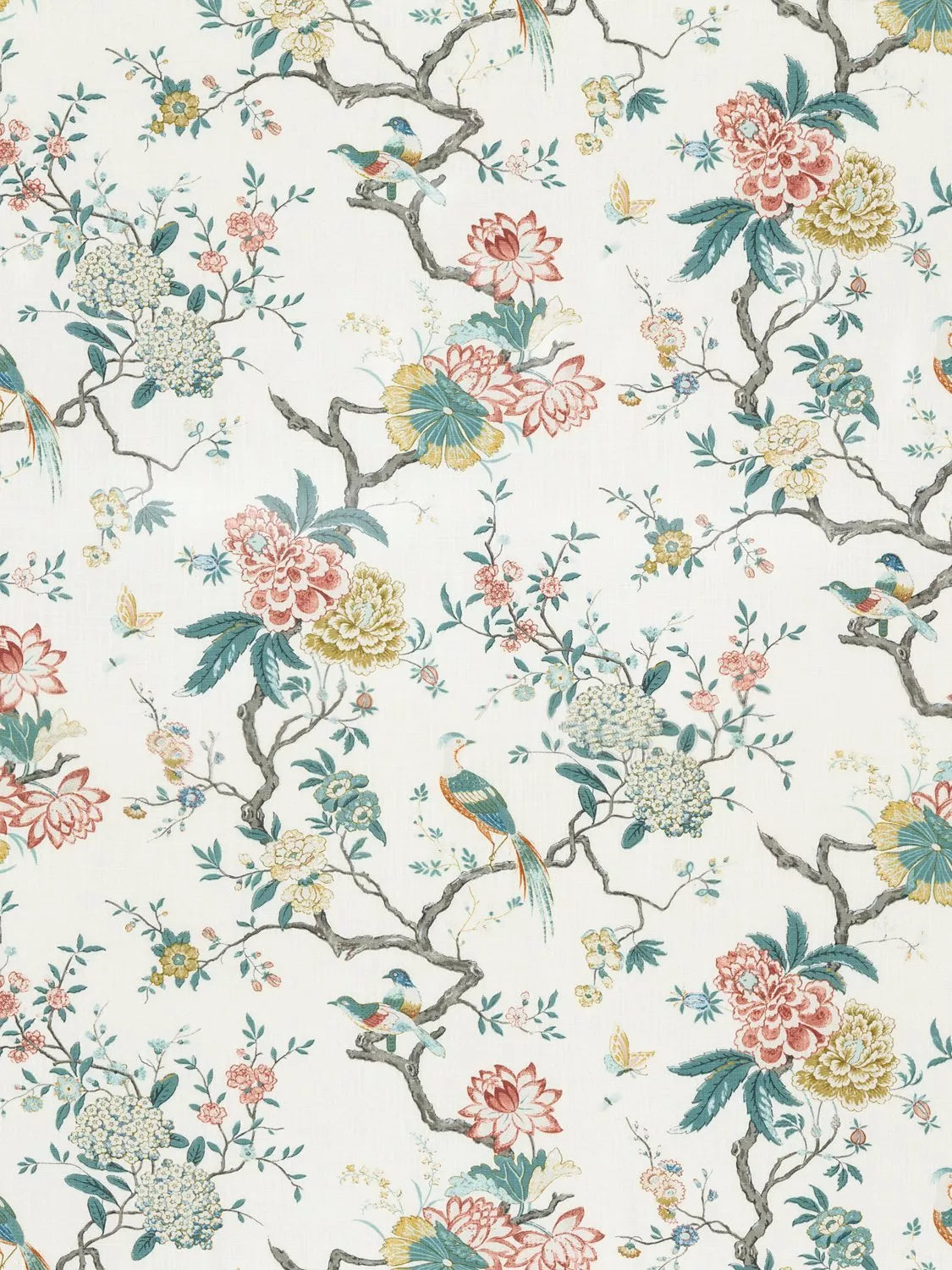 GP & J Baker Oriental Bird Furnishing Fabric