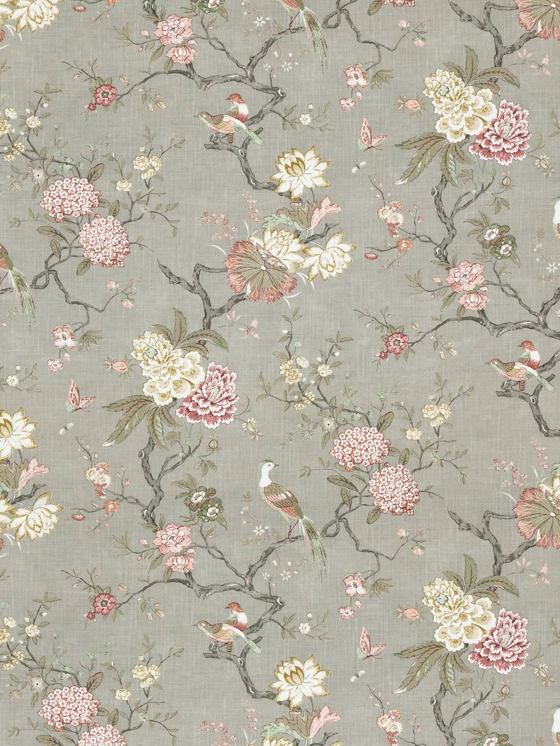 GP & J Baker Oriental Bird Furnishing Fabric