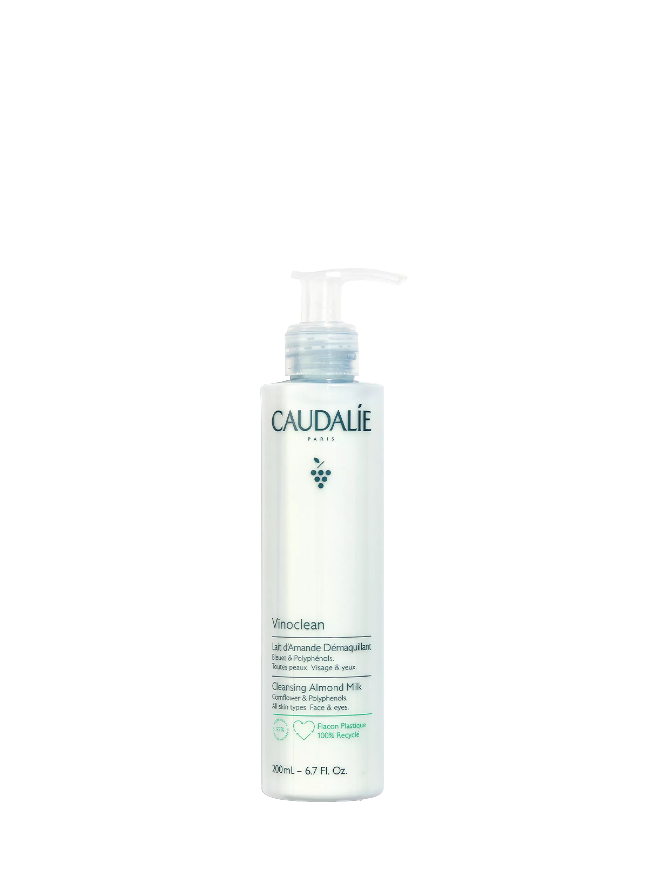Caudalie gentle cleansing almond milk 200ml, imported from the UK
