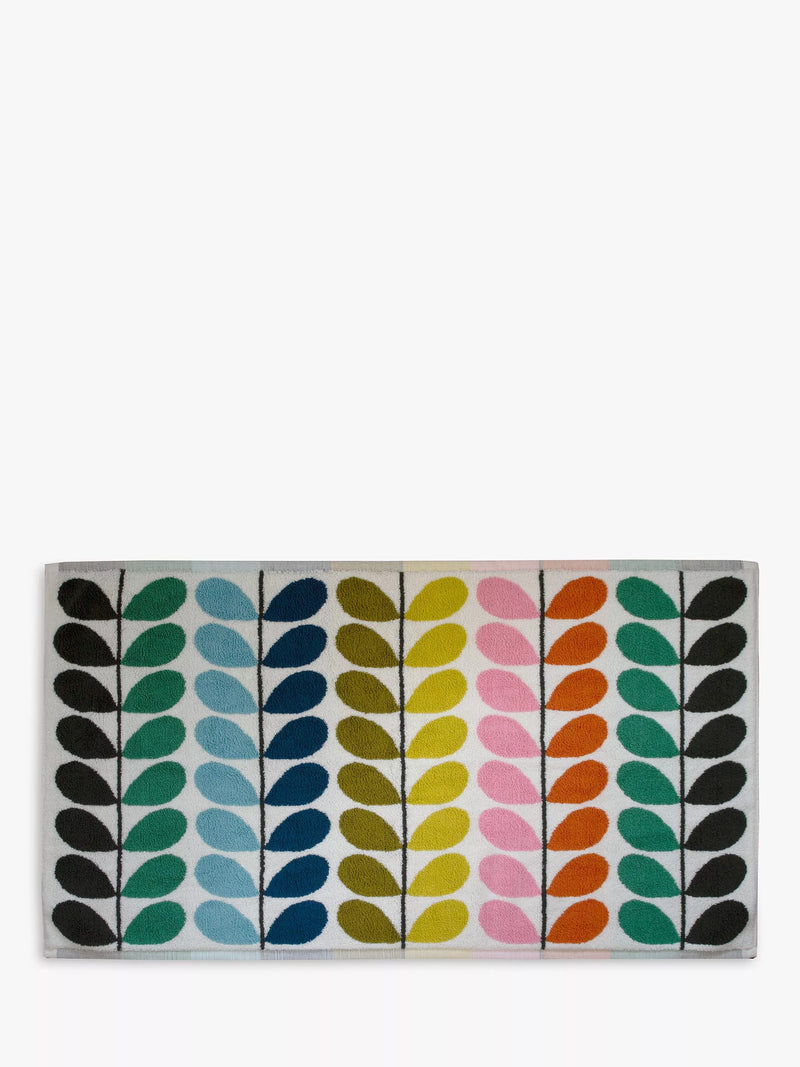 Orla Kiely Multi Stem cotton bath mat, imported from the UK