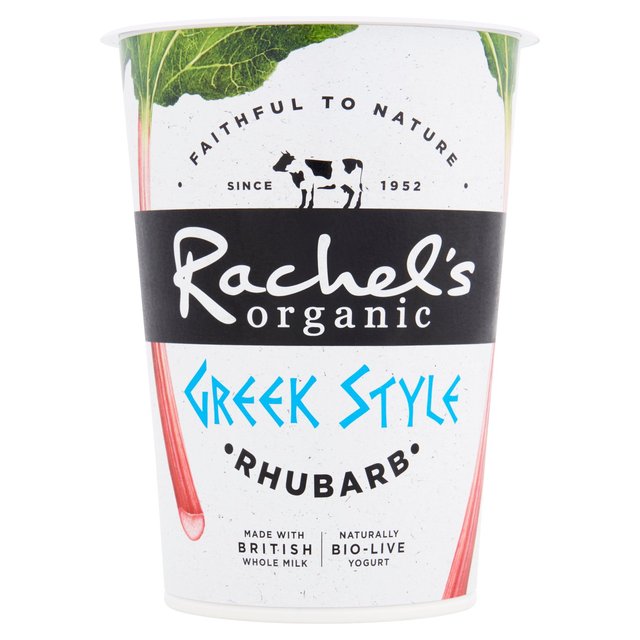 Rachel's Organic Greek Style Rhubarb   450g