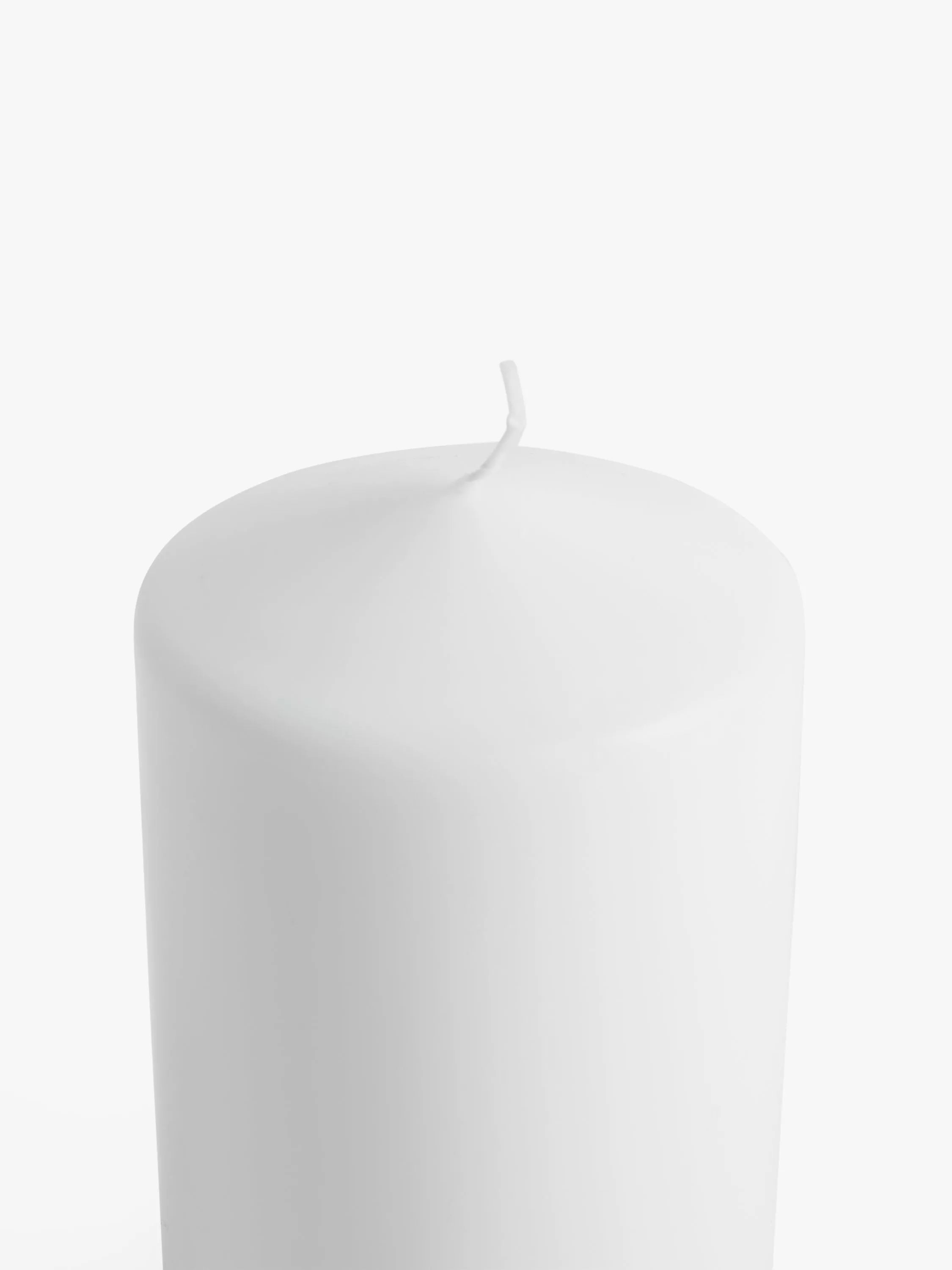 John Lewis white pillar candle 1.2kg from British brand
