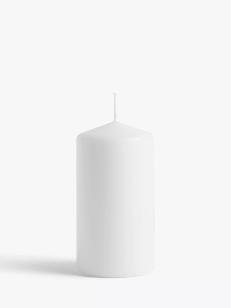 John Lewis pillar candle white 532g (British brand)