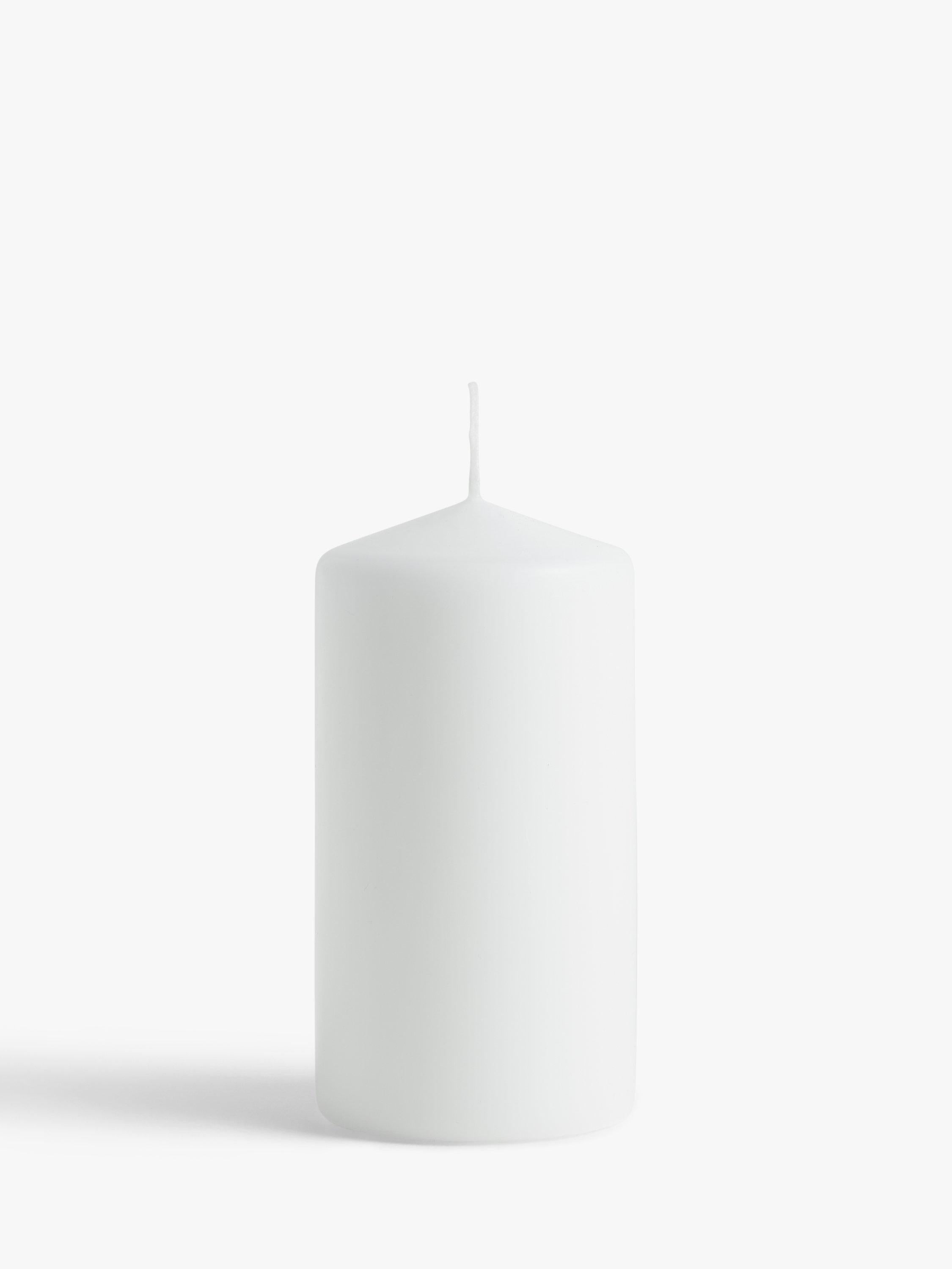 John Lewis white pillar candle 354g, UK version