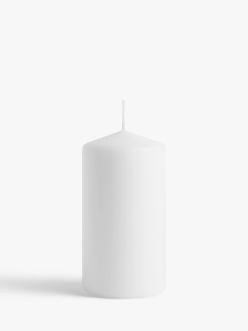 John Lewis white pillar candle 354g, UK version