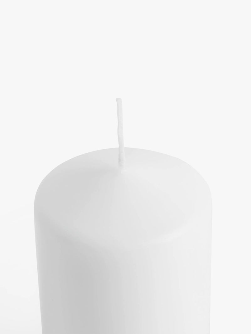 John Lewis white pillar candle 354g, UK version
