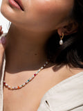 Dower & Hall drop earrings with freshwater pearl charm and 1.5cm hoop, UK version
