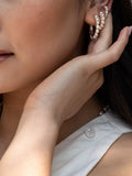 Dower & Hall silver pearl hoop earrings (British brand)