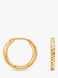 Dower & Hall large hammered hoop earrings 1.5cm (British brand)
