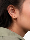 Dower & Hall large hammered hoop earrings 1.5cm (British brand)