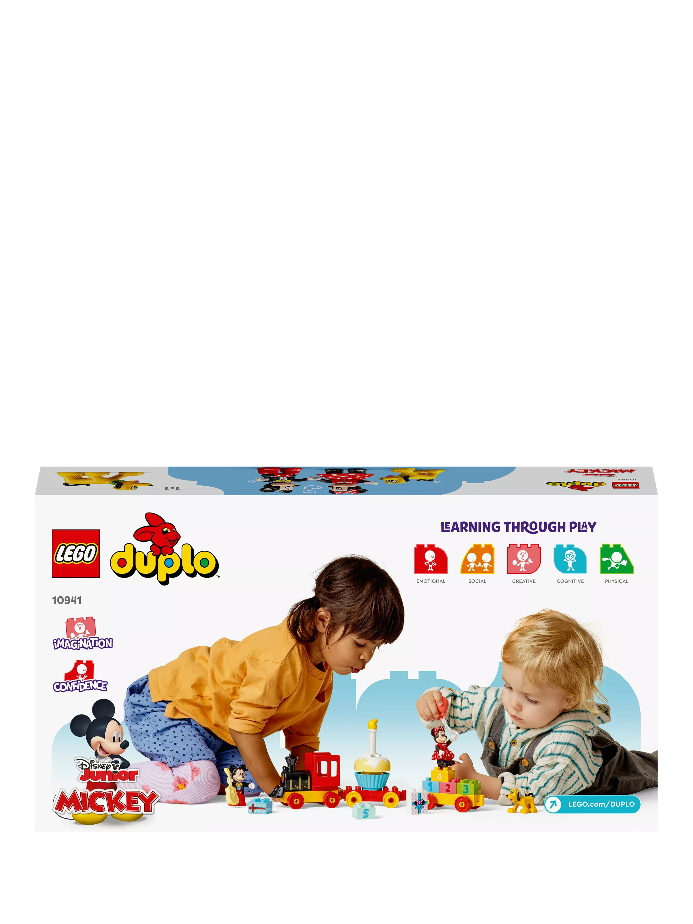 LEGO DUPLO Mickey & Minnie Birthday Train toy set for ages 24 months and up, UK version