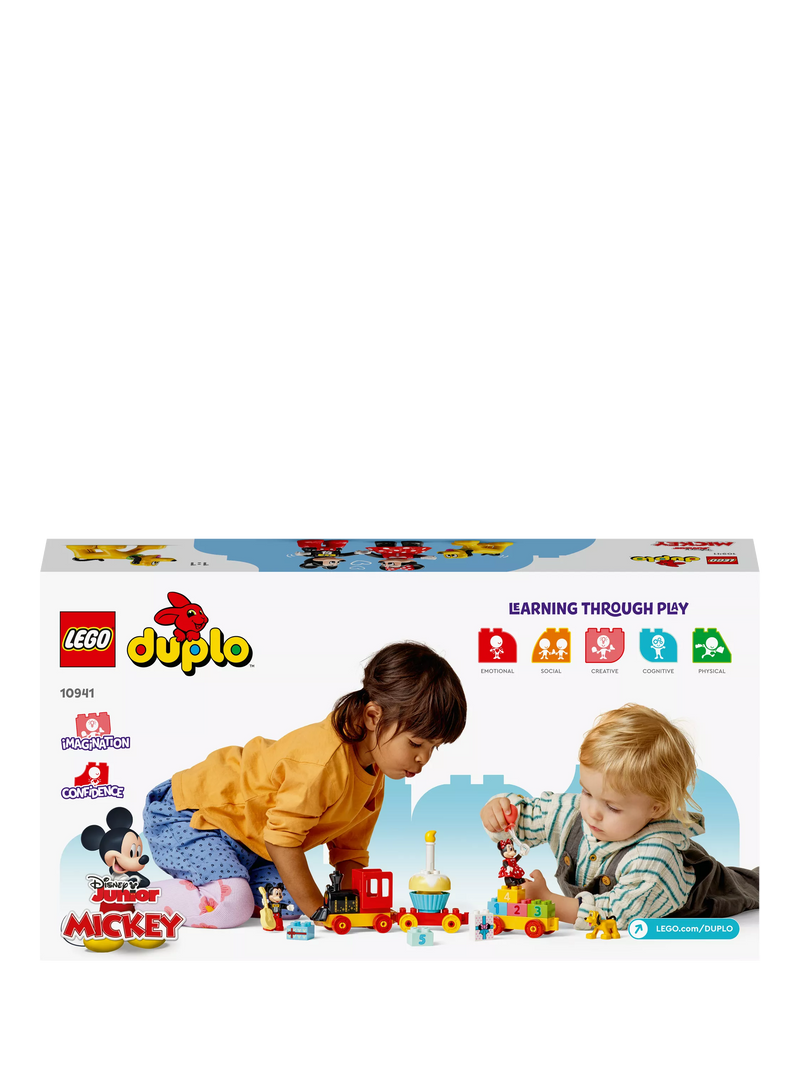 LEGO DUPLO Mickey & Minnie Birthday Train toy set for ages 24 months and up, UK version