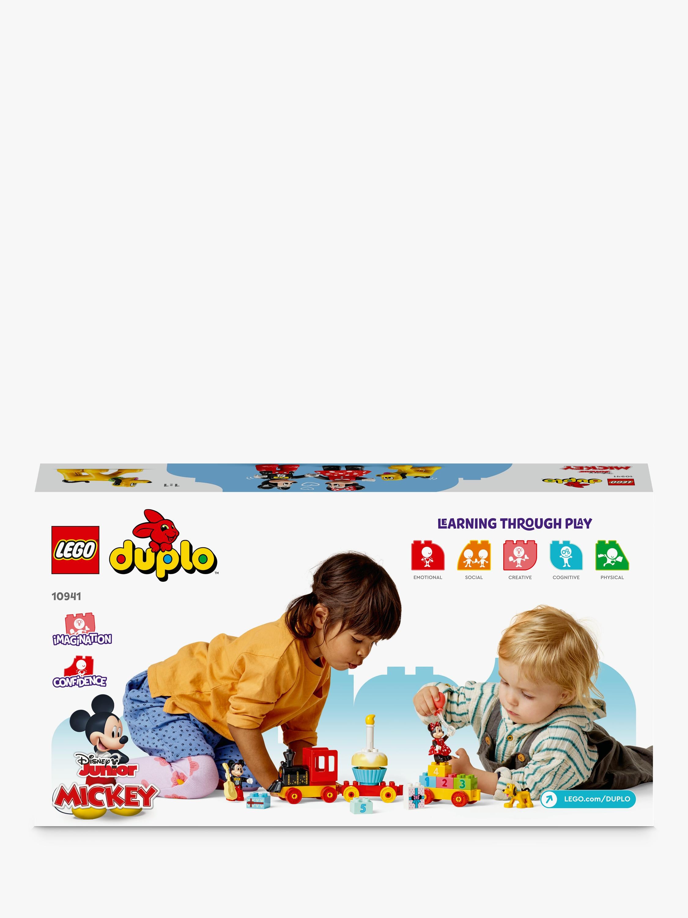 LEGO DUPLO Mickey & Minnie Birthday Train toy set for ages 24 months and up, UK version