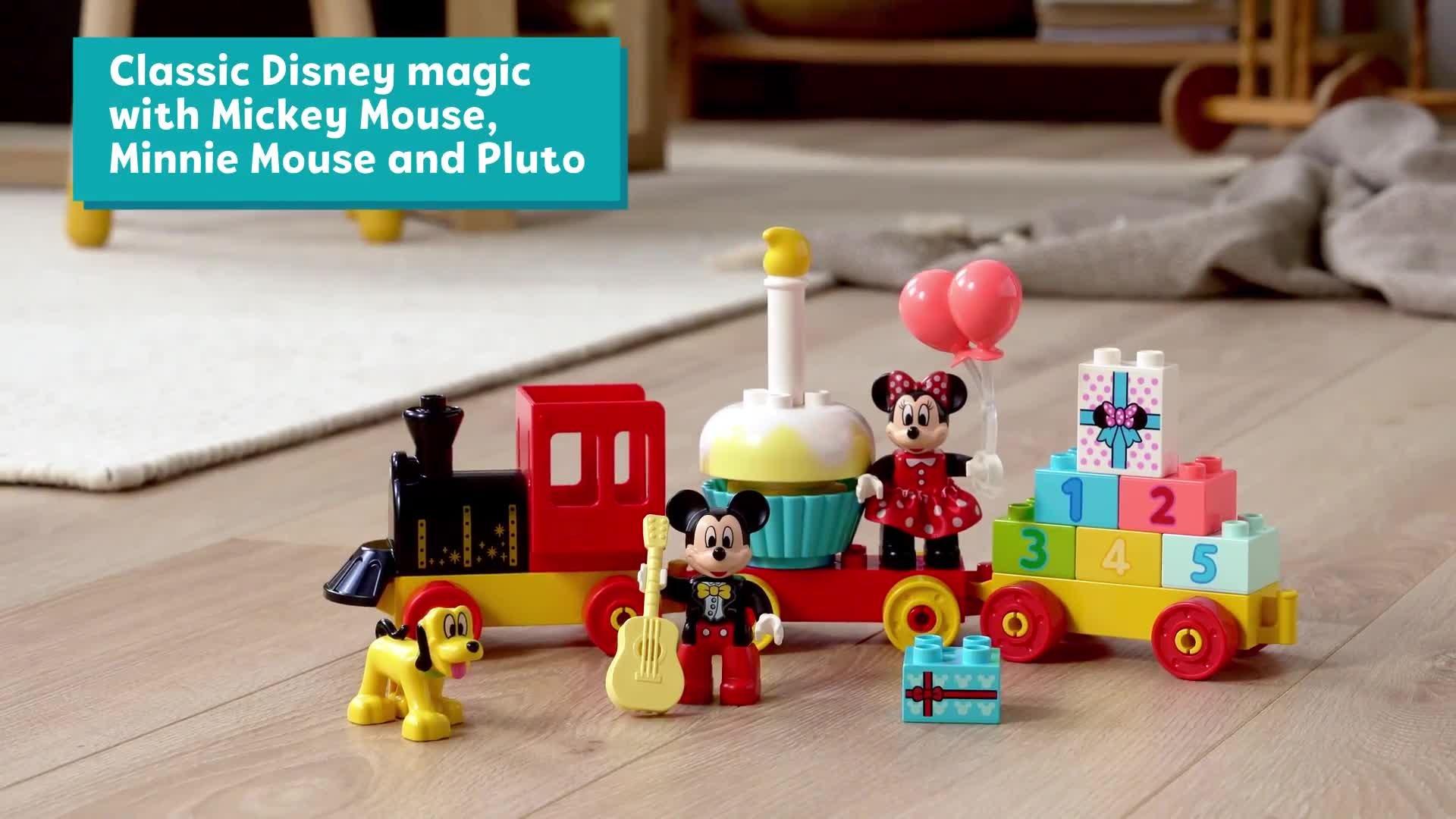 LEGO DUPLO Mickey & Minnie Birthday Train toy set for ages 24 months and up, UK version