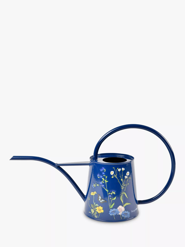 Burgon & Ball RHS British Meadow Print Indoor Watering Can, 1L, Navy