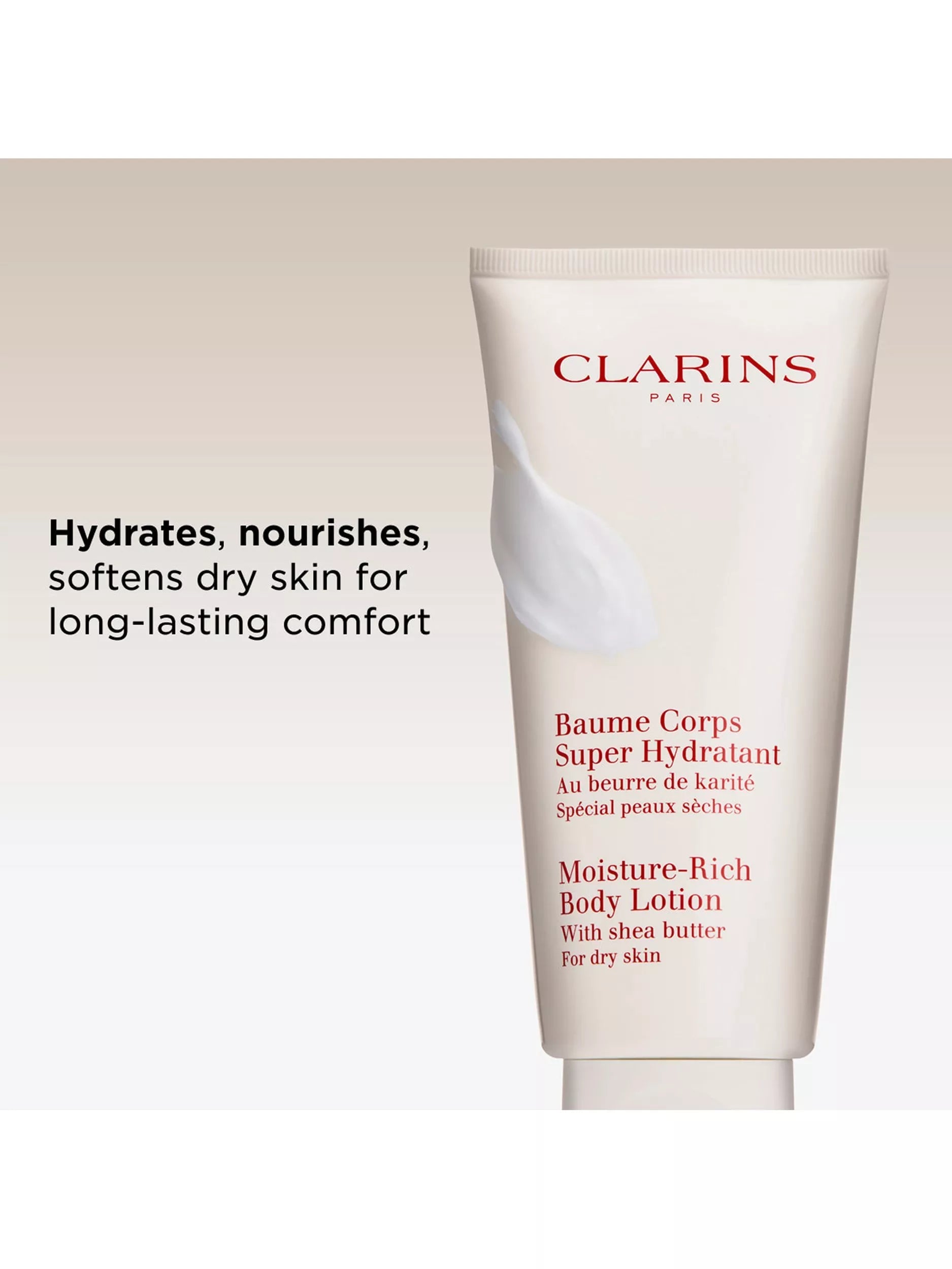 Clarins Moisture Rich body lotion 200ml, imported from the UK