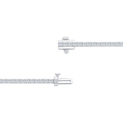 Costco UK Costco Round Brilliant Cut Diamond Tennis Bracelet 18ct White Gold Length 17.7cm- Buy online at McGrocer