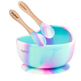 EasyTots suction bowl with bamboo spoons 11cm (British brand)