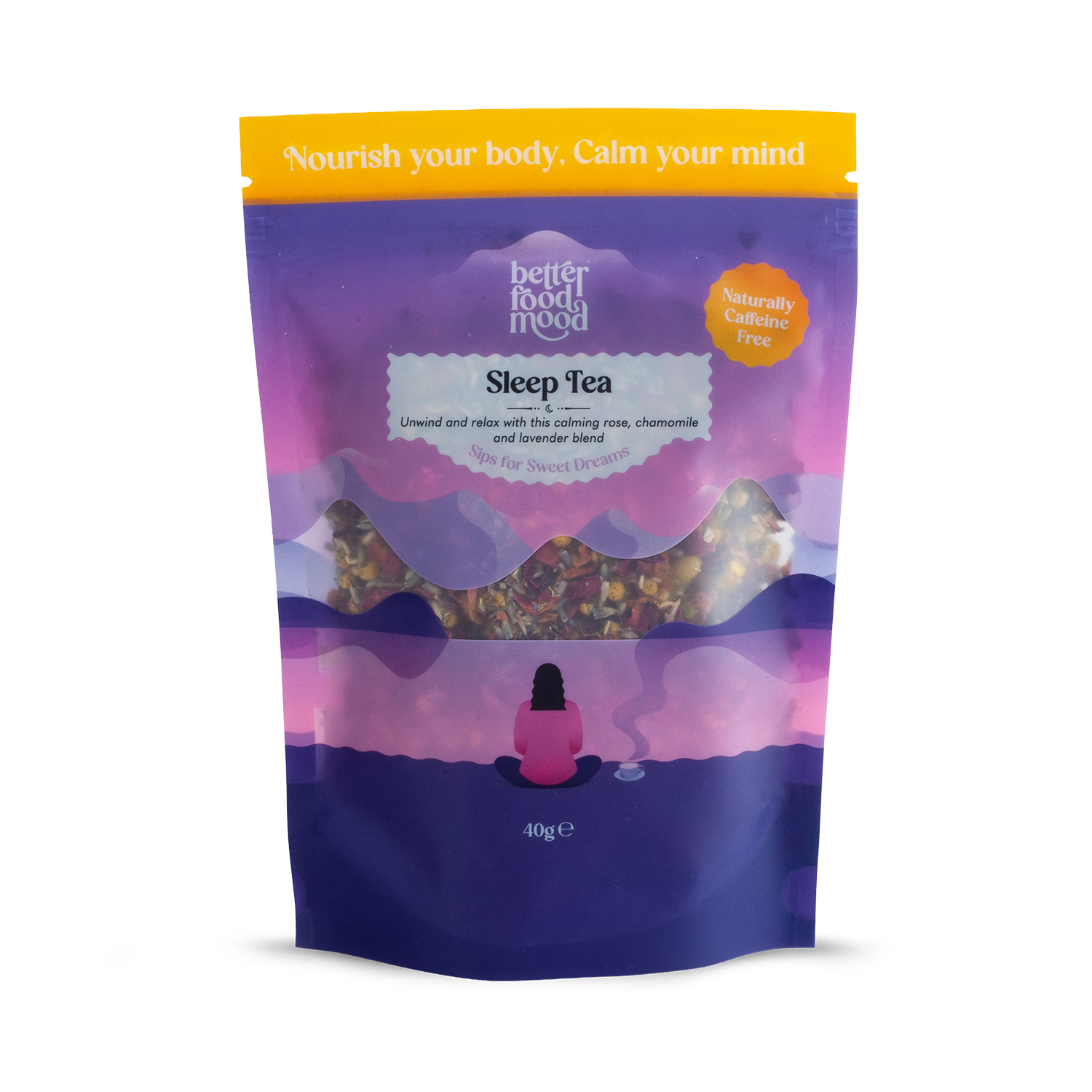 Rose Chamomile Lavender sleep tea loose leaf 40g, imported from the UK