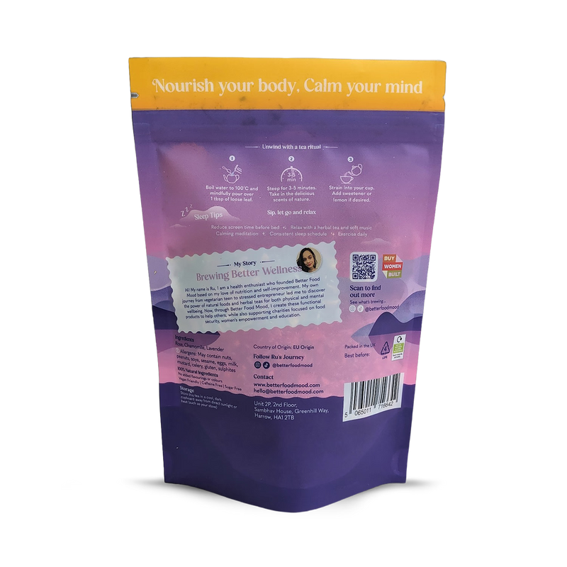 Rose Chamomile Lavender sleep tea loose leaf 40g, imported from the UK