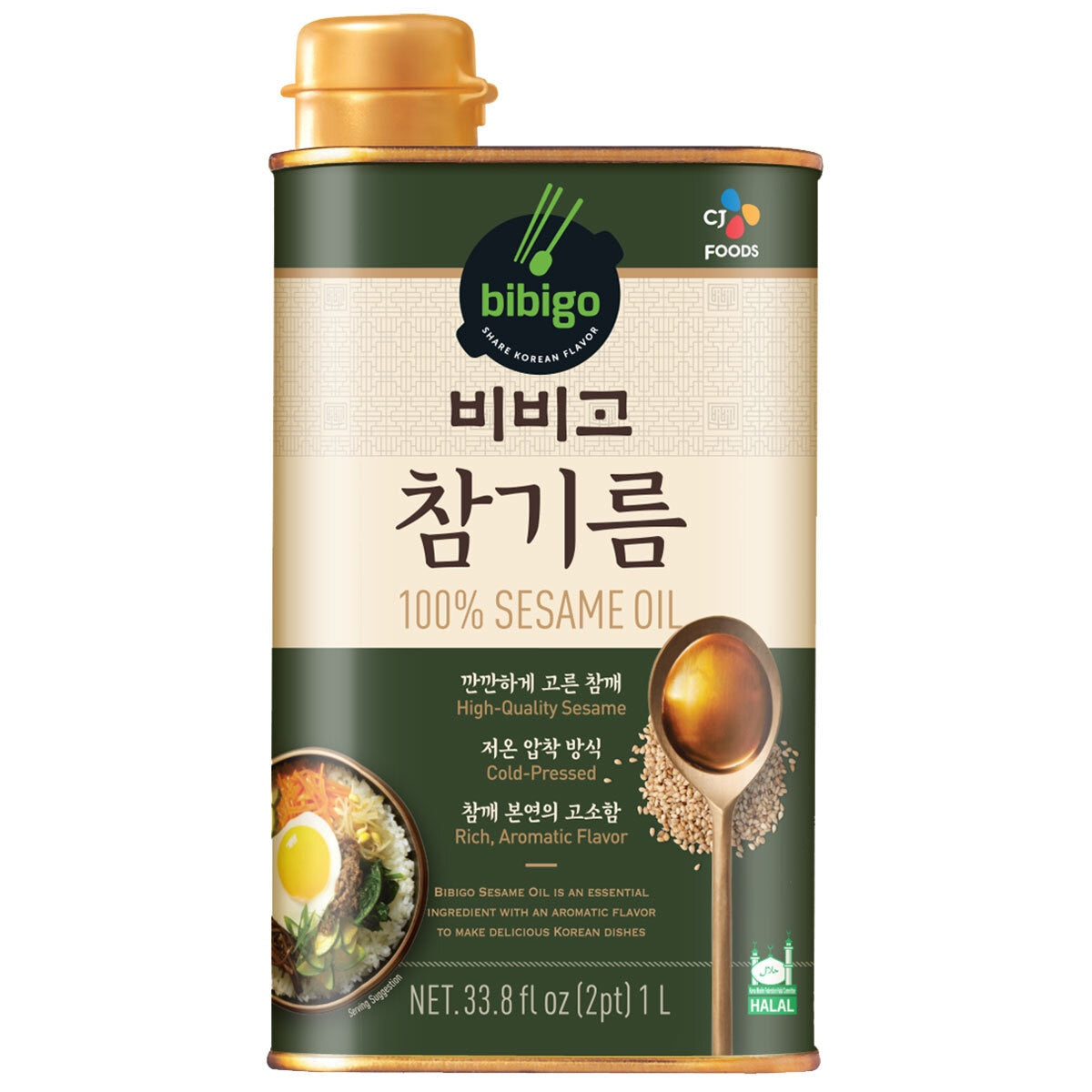Bibigo 100% sesame oil 1L - British product