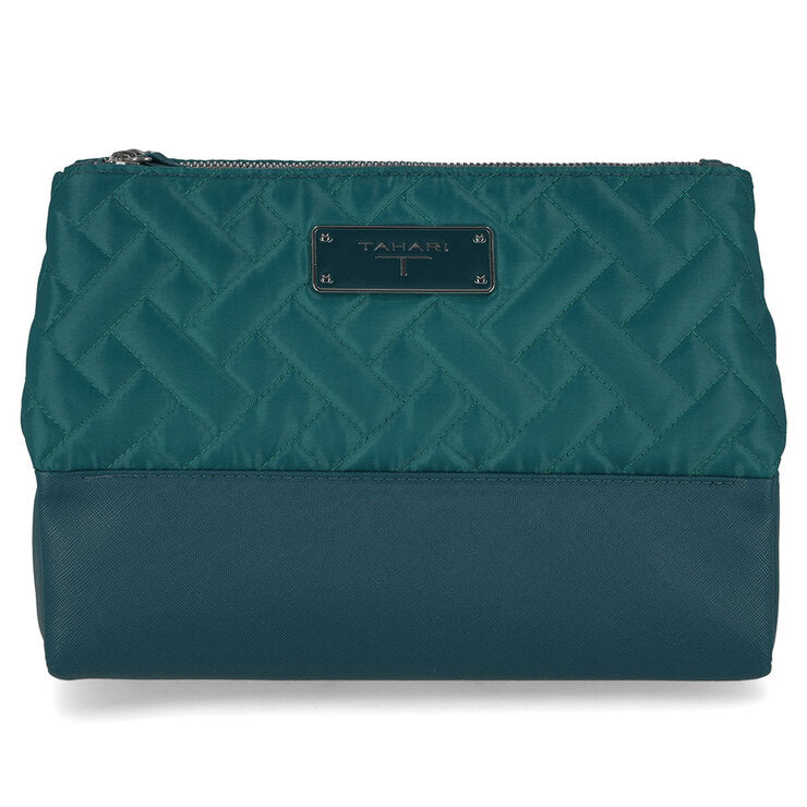 Tahari toiletry bag with three clear sections - British product