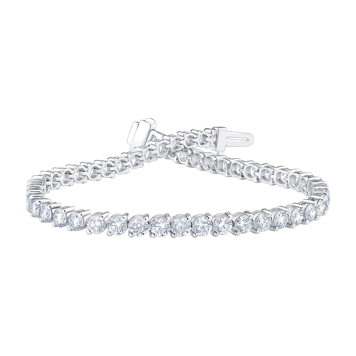 diamond tennis bracelet 6.00ctw 18ct white gold, imported from the UK
