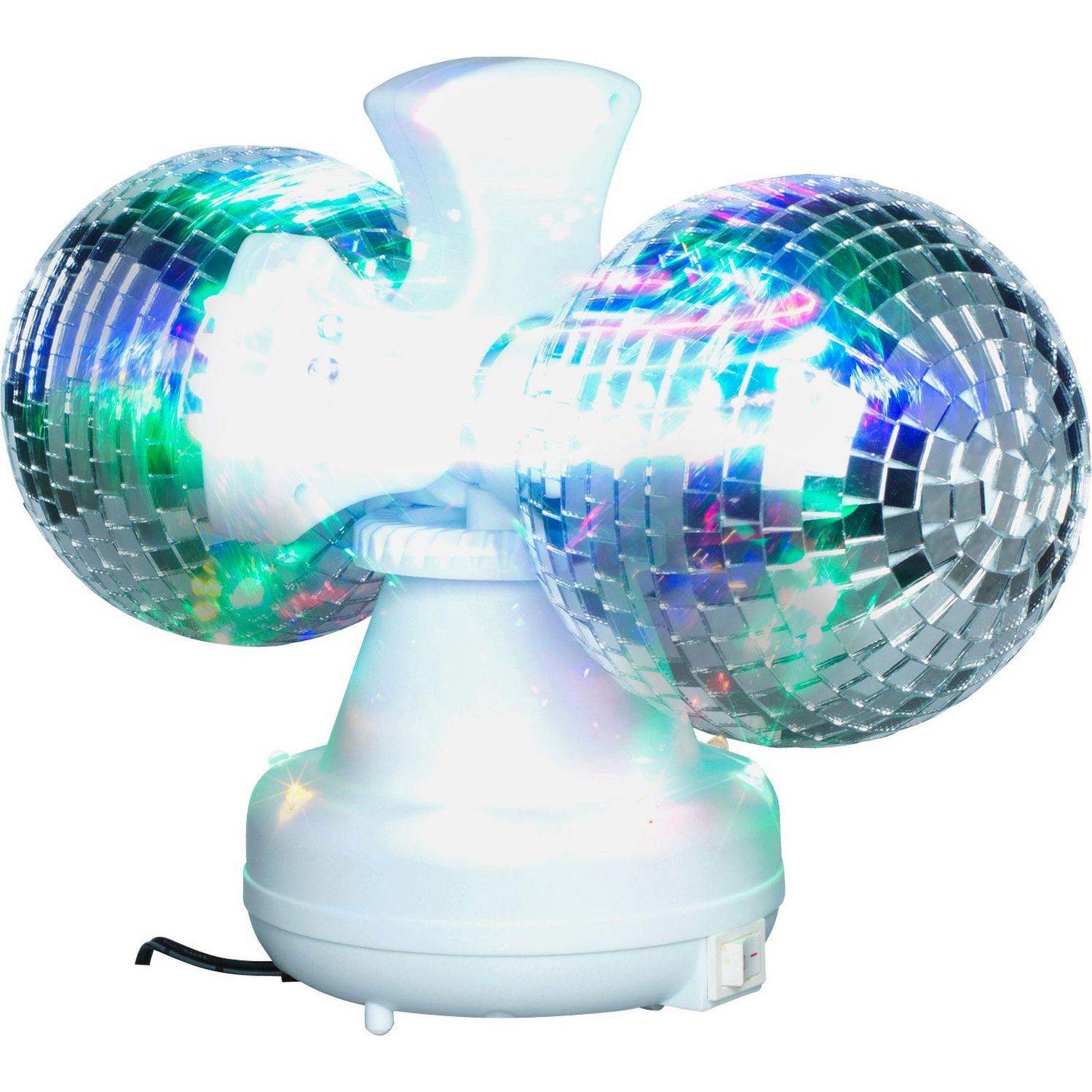 Twin rotating disco ball lamp 31cm (British brand)
