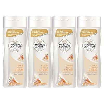 Imperial Leather Moisturising Body Wash with Cotton Flower Vanilla Orchid 4 x 500ml