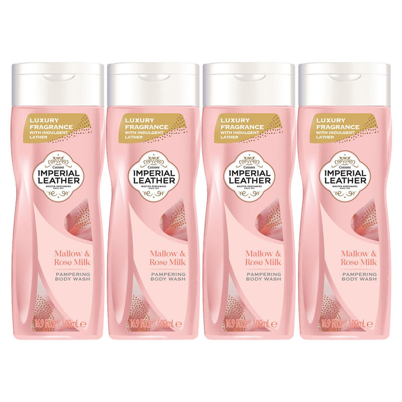 Imperial Leather Body Wash (Pampering & Moisturising) 4 x 500ml