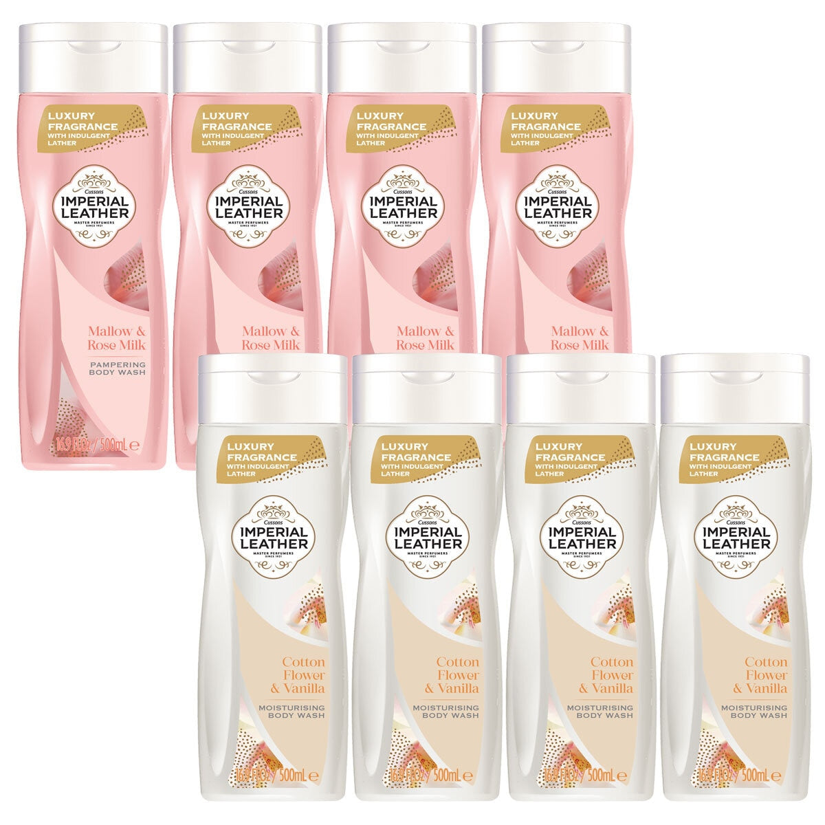 Imperial Leather body wash set 4x500ml, imported from the UK
