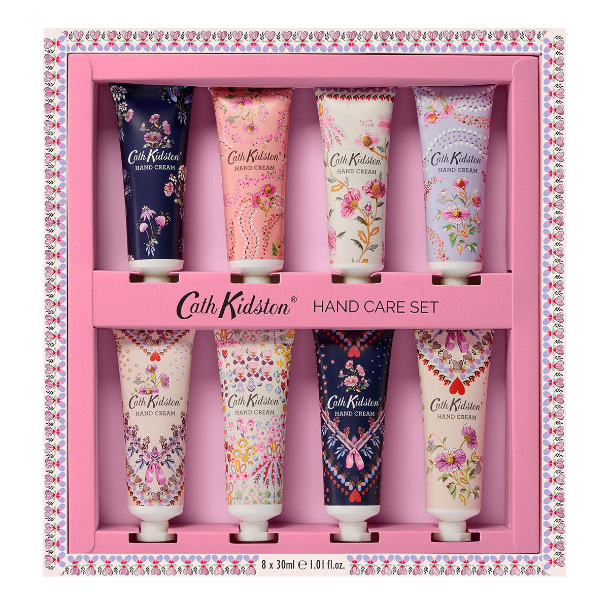 Coffret cadeau de crème pour les mains parfumée enrichie (8 x 30 ml)
