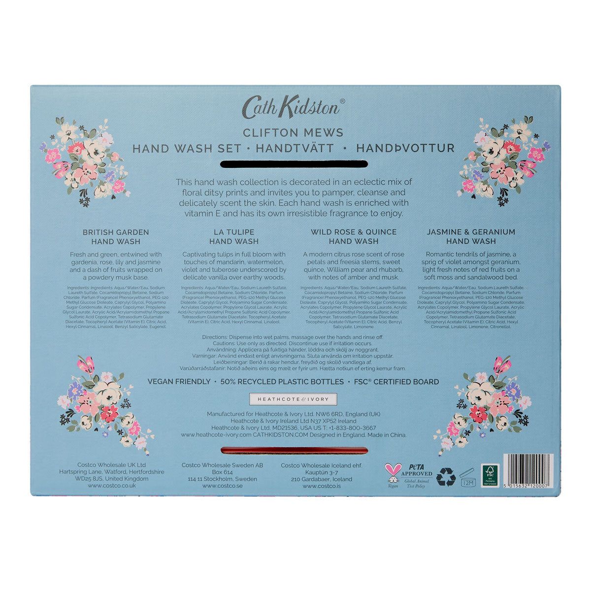 Cath Kidston Handwash Set 4 x 500ml GOODS Costco UK