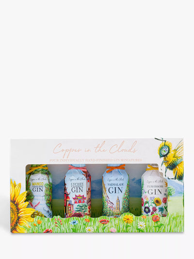 John Lewis Copper in the Clouds Gin Miniatures Mixed Flavour Selection 4 x 5cl- Buy online at McGrocer