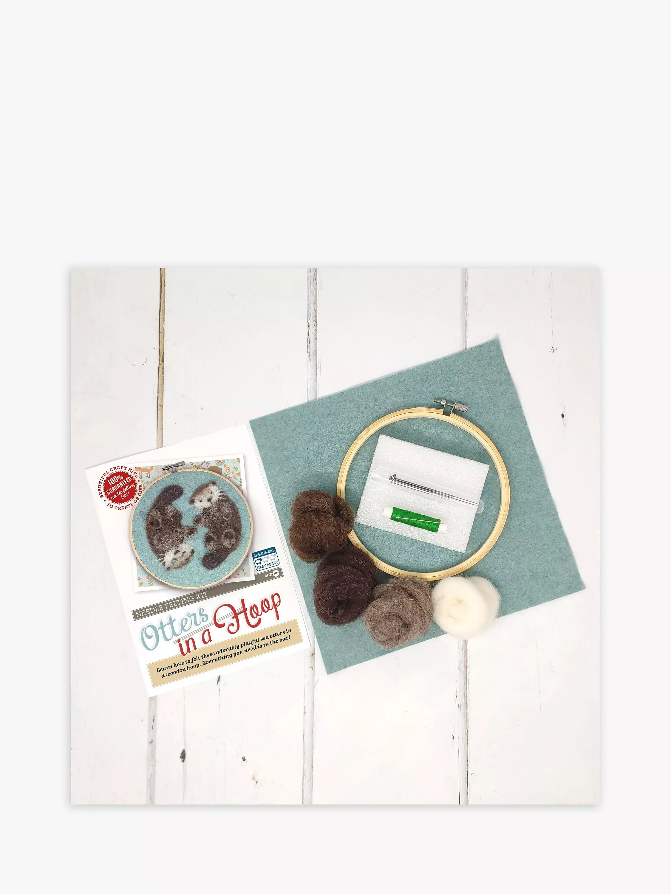 Crafty Kit Company needle felt otter kit 15cm, imported from the UK