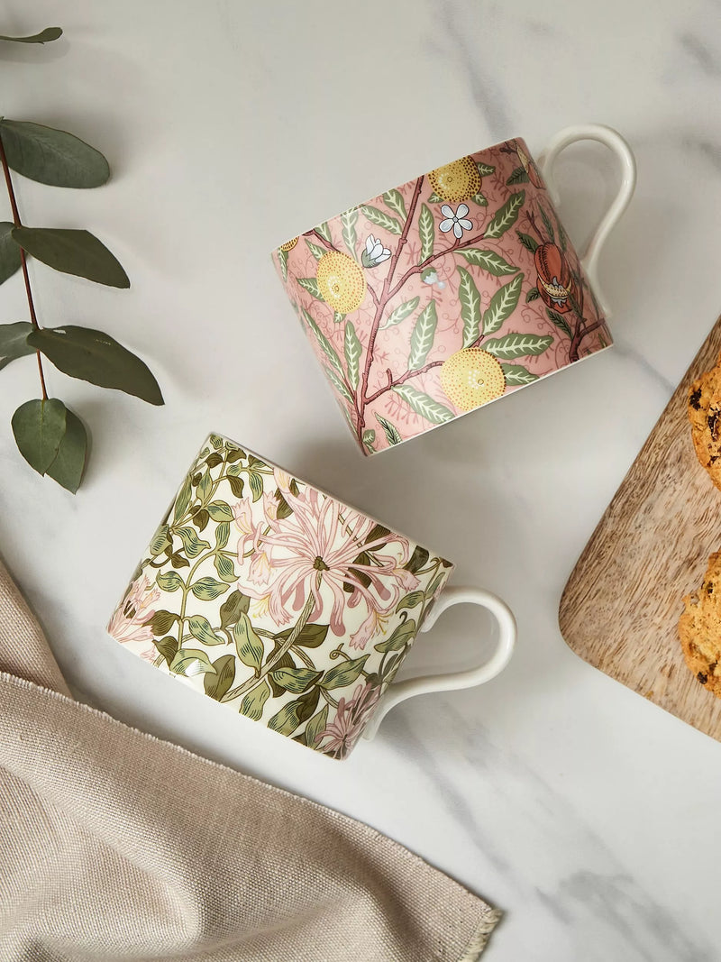 Morris & Co. mugs set Fruit Honeysuckle 340ml, imported from the UK