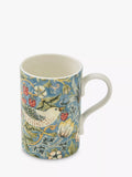 Morris & Co. Spode Strawberry Thief Mug, 340ml, Blue/Multi