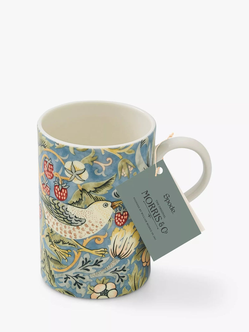 Morris & Co Spode Strawberry Thief porcelain mug 340ml - British product