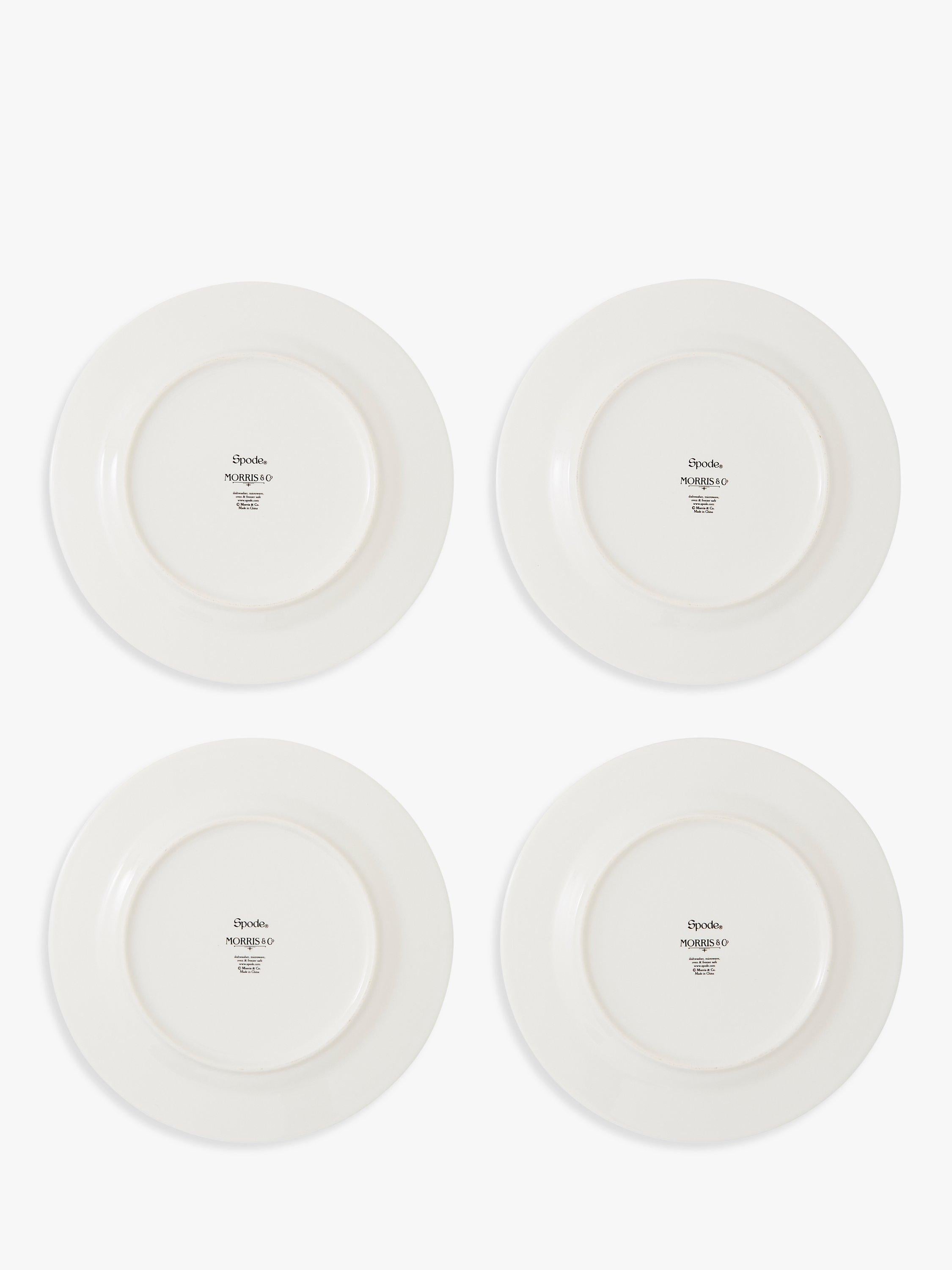 Morris & Co. Spode cake plates multi design 21.5cm set of 4, imported from the UK