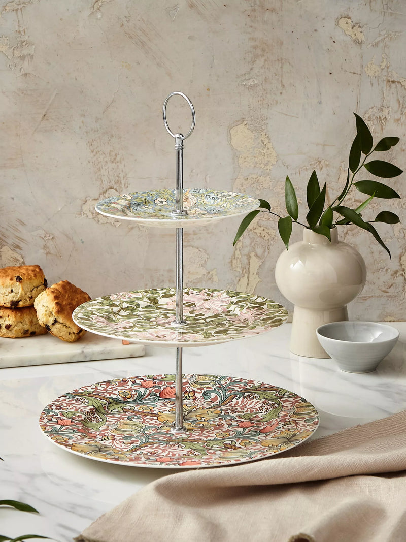 Morris & Co 3 tier cake stand 28cm, imported from the UK