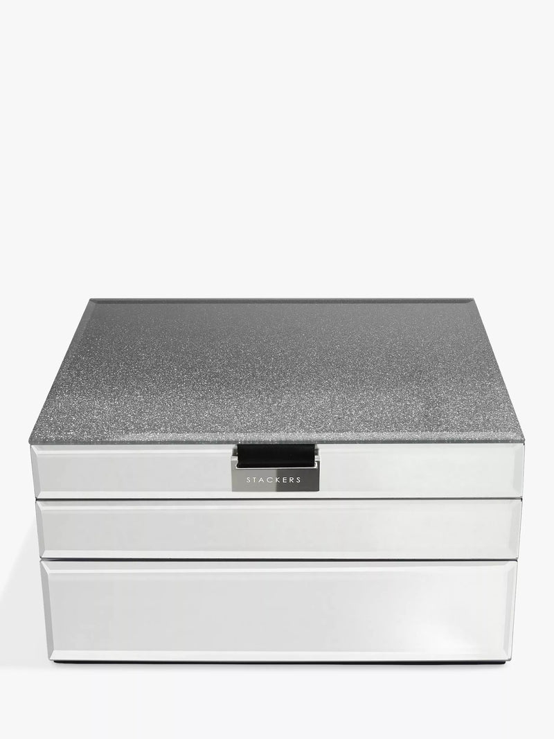 Stackers Glass Classic Jewellery Box, Set of 3 Layers