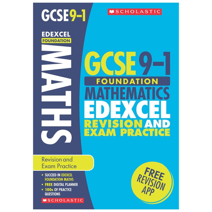 Scholastic GCSE Maths revision guide and exam practice workbook (British brand)