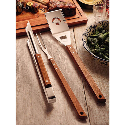 Costco UK Tramontina BBQ Hardwood Tool Set 3 Piece- Buy online at McGrocer