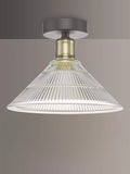 Där Boyd semi-flush prismatic glass ceiling light (British brand)