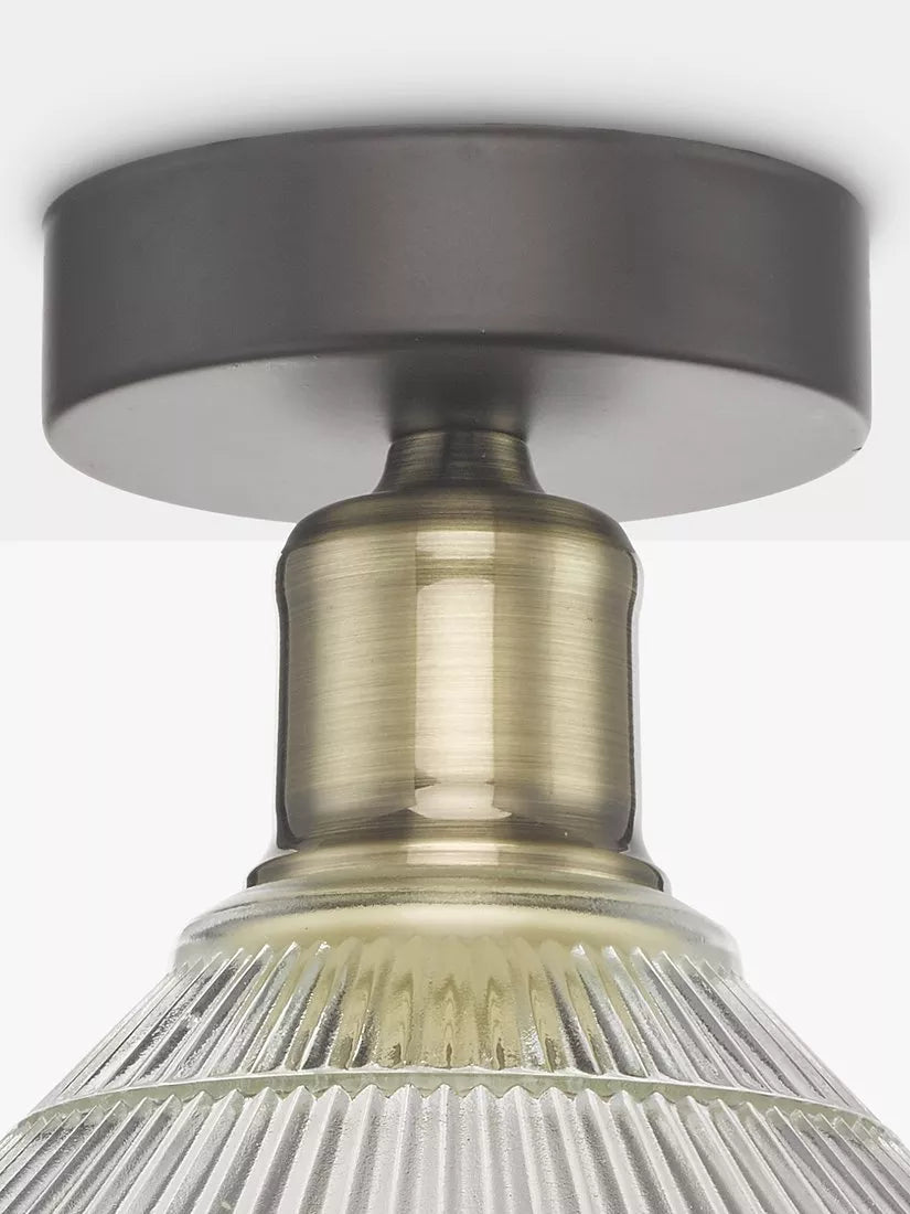 Där Boyd semi-flush prismatic glass ceiling light (British brand)