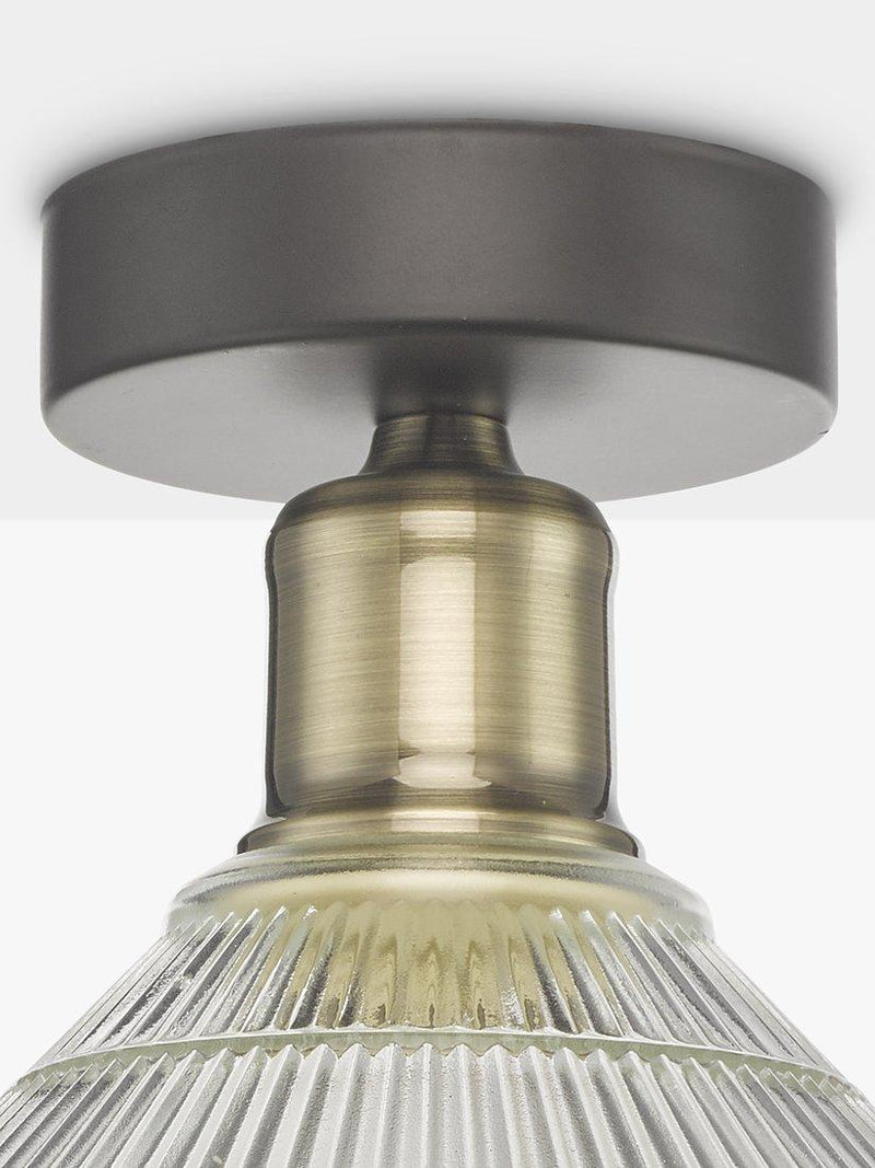 Där Boyd semi-flush prismatic glass ceiling light (British brand)