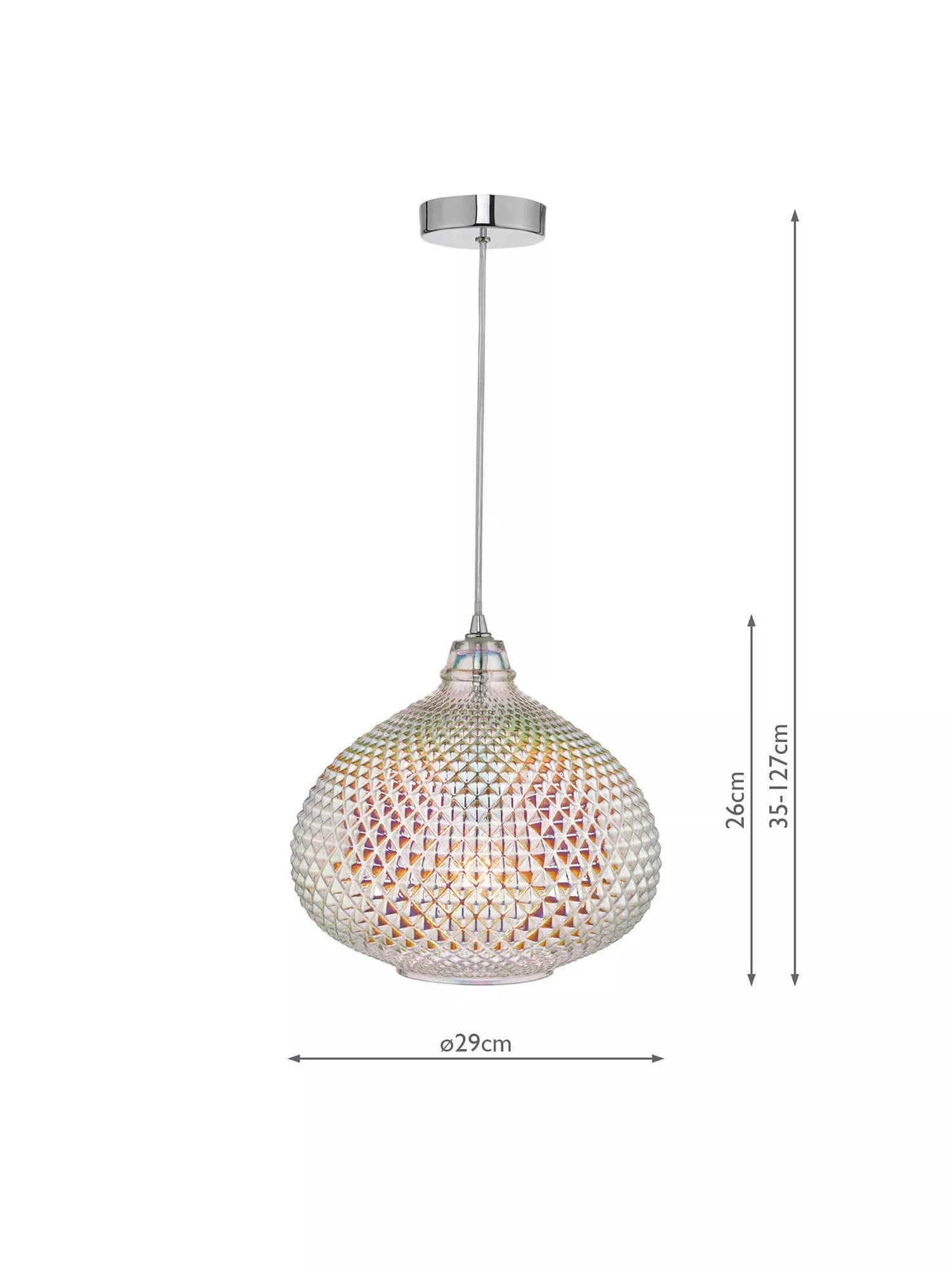 Där Roisin iridescent pendant light H26cm - British product