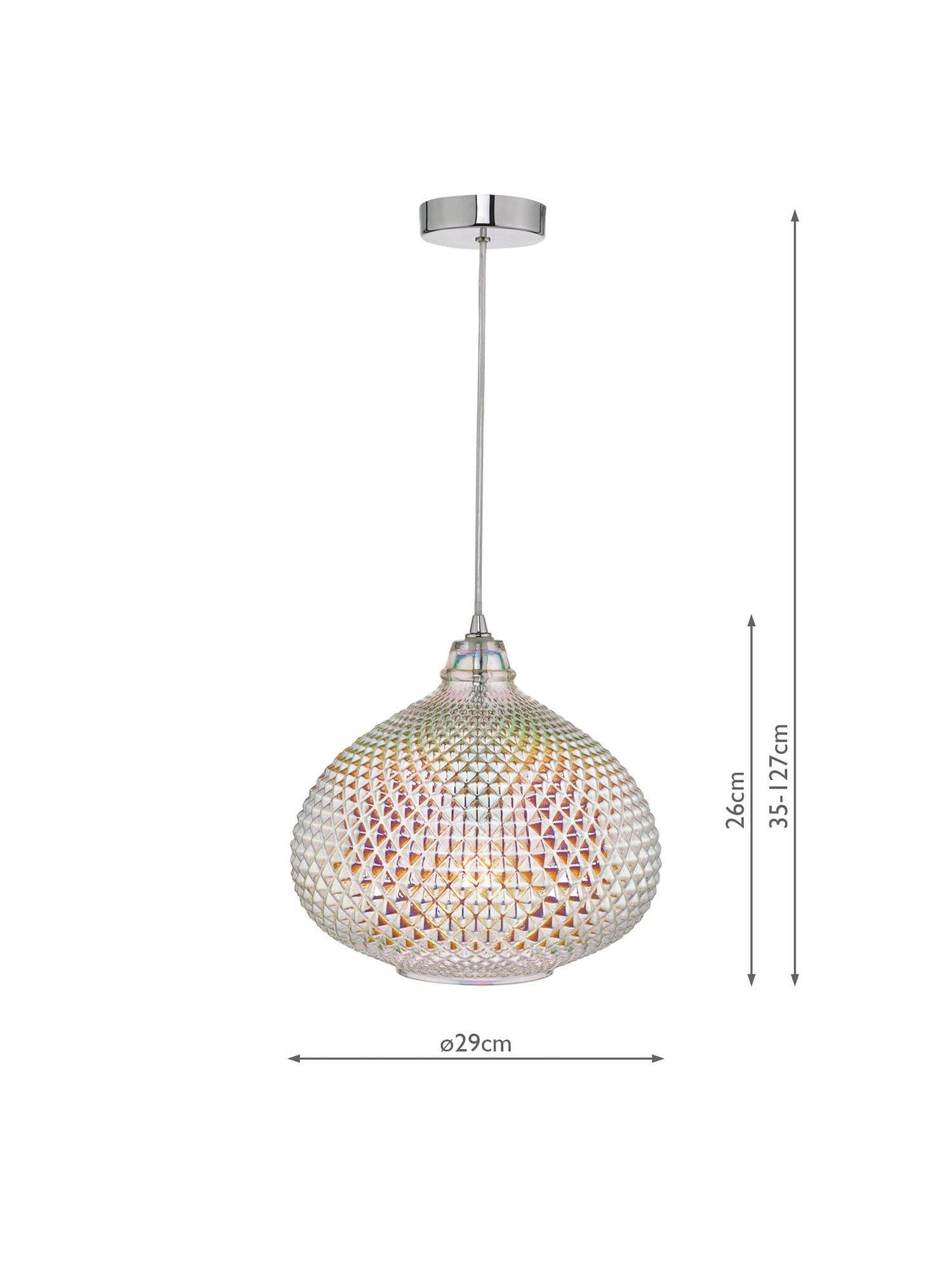 Där Roisin iridescent pendant light H26cm - British product