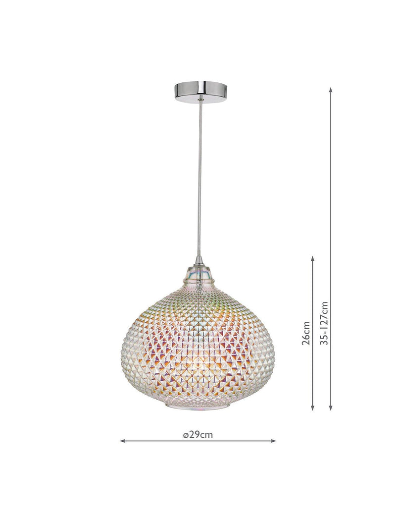 Där Roisin iridescent pendant light H26cm - British product