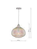 Där Roisin iridescent pendant light H26cm - British product